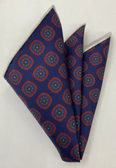 Macclesfield Madder Printed Silk Pocket Square MMPP-141